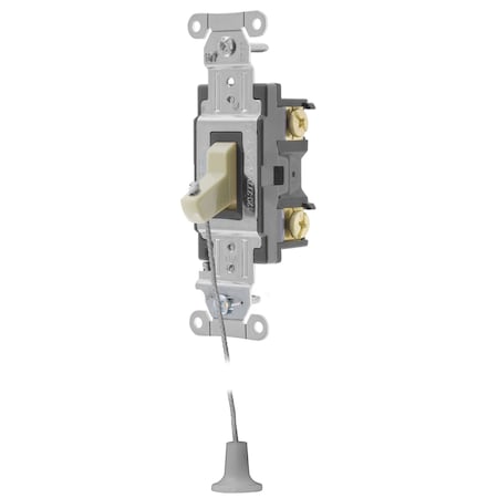 Hubbell Wiring Device-Kellems Hospital Call Switch, Toggle Switches, General Purpose AC, Single Pole, 20A 120/277V AC, Back and Side Wired, With Lanyard HBL1221IHCS